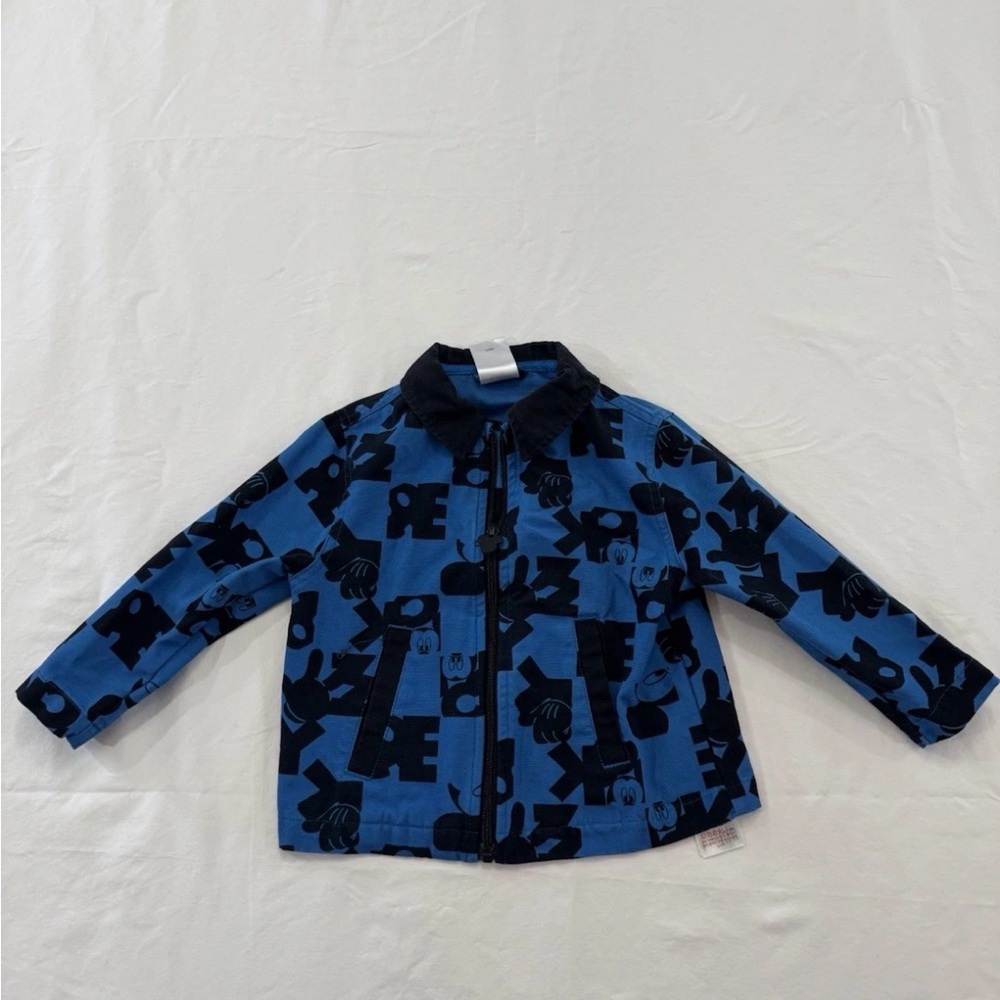 Disney Blue And Black Mickey Mouse Jacket Boys 3T